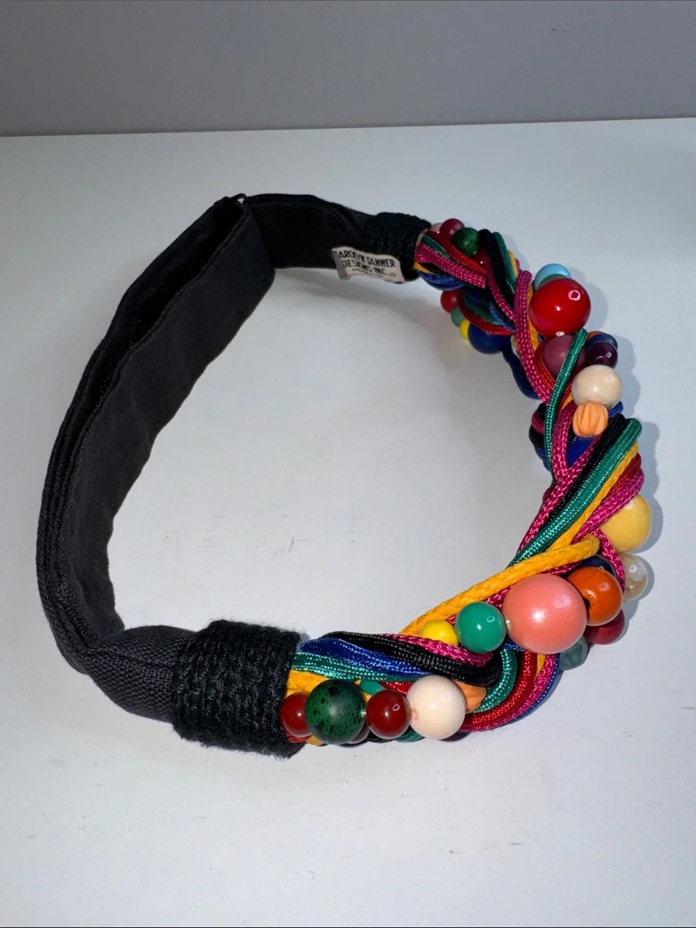 Carolyn Tanner Designs Inc. Colorful Beaded Braided Statement Belt – Vintage
